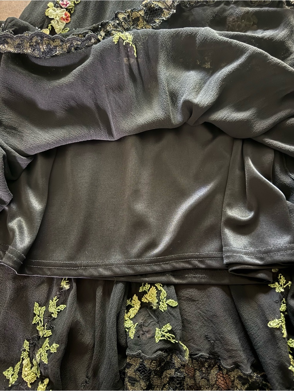 Sue Wong Vintage Silk Fairy Dress Floral Embroidered Beaded Small tagged 10P - Picture 12 of 14